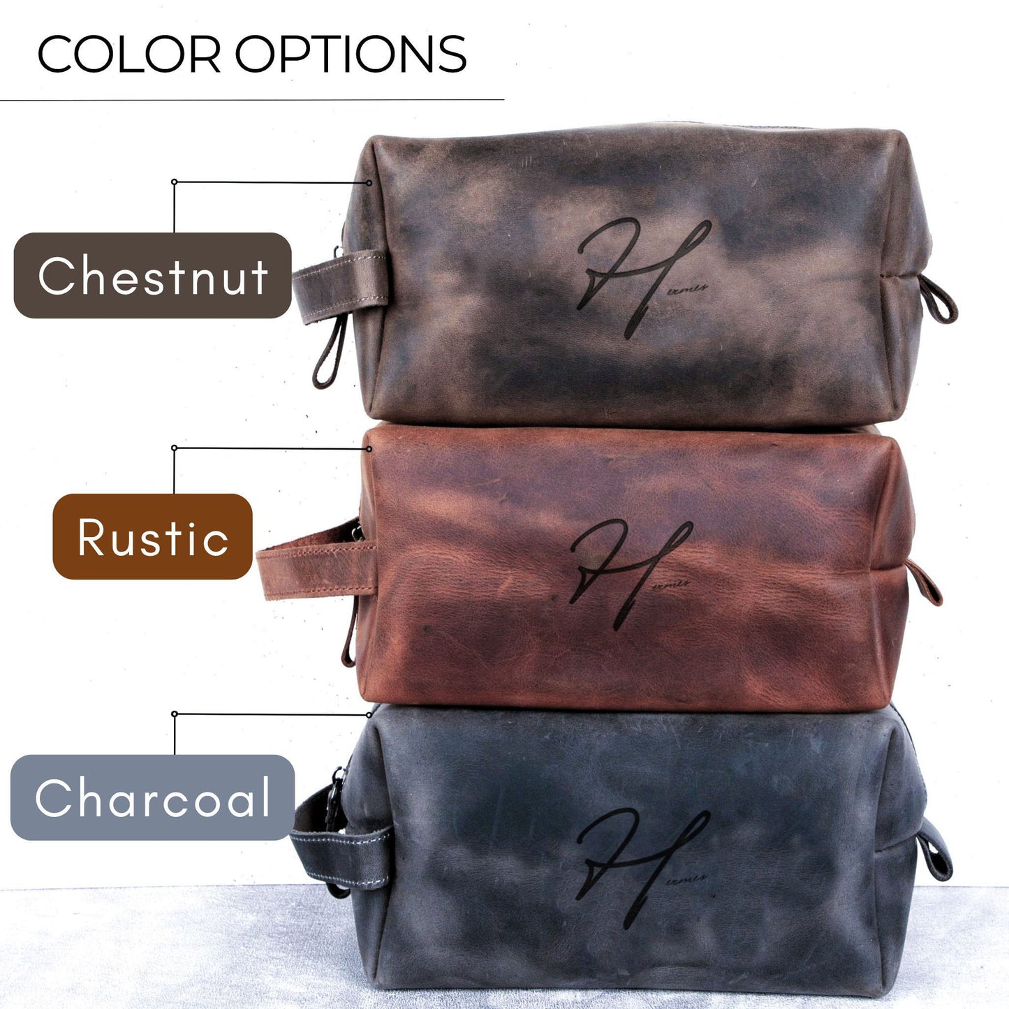 Monogrammed Leather Bridal Vanity Kit