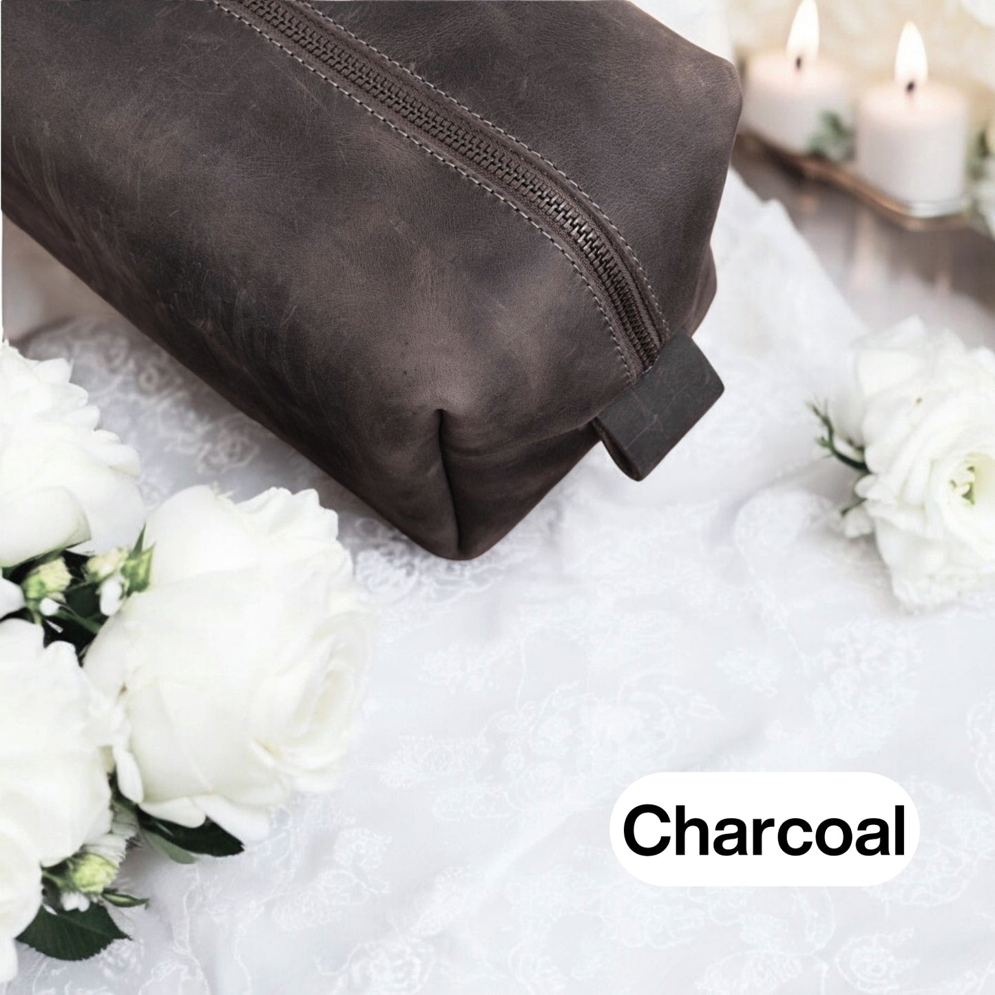 Monogrammed Leather Bridal Vanity Kit