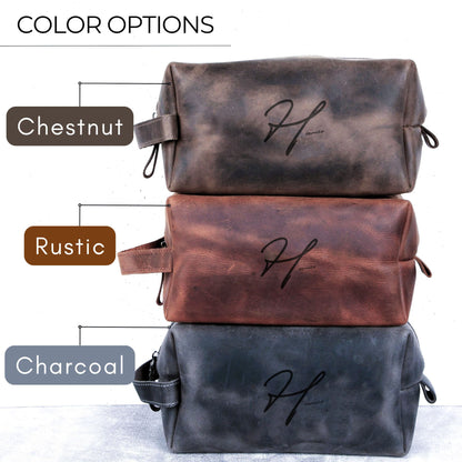Monogrammed Leather Bridal Vanity Kit